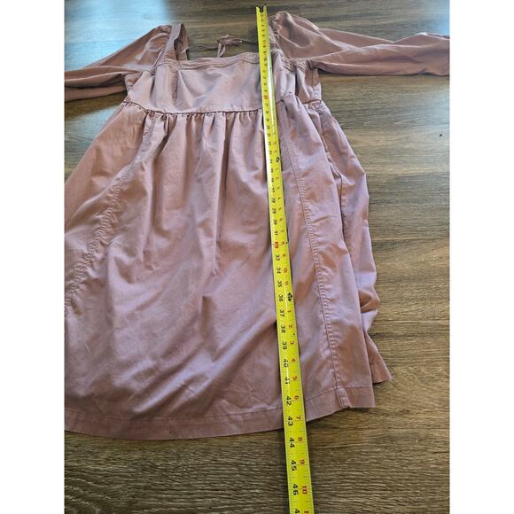 Ava & Viv Mauve Cottagecore Dress 2X Peasant Long Sleeve Pockets Soft Cotton - Picture 5 of 8